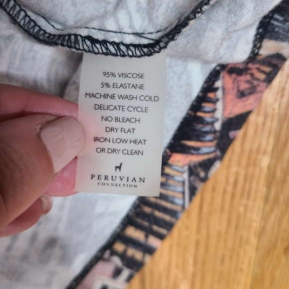 Peruvian Connection Small Faux Wrap Printed Midi Dress - Picture 6 of 6